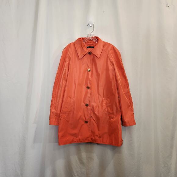LAUREN RALPH LAUREN Vivid Orange Streetwear Lightweight Trenchcoat  XL FLAWED - Picture 1 of 12
